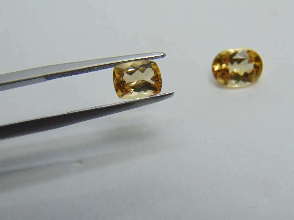 Topázio Imperial 3,20ct 7x5mm 8x7mm