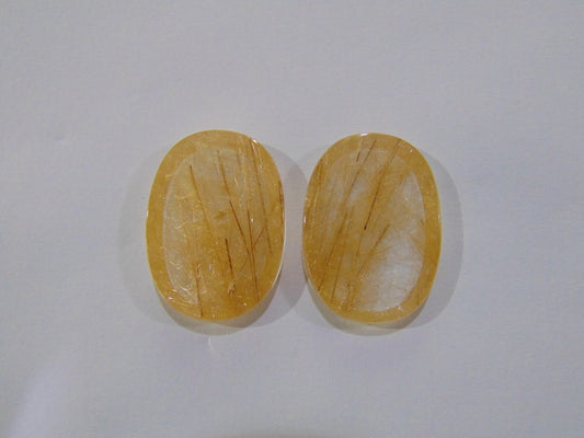 84.50ct Rutile Pair 34x25mm