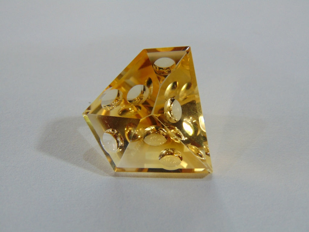 24.50ct Citrine With Bubbles 24x22mm