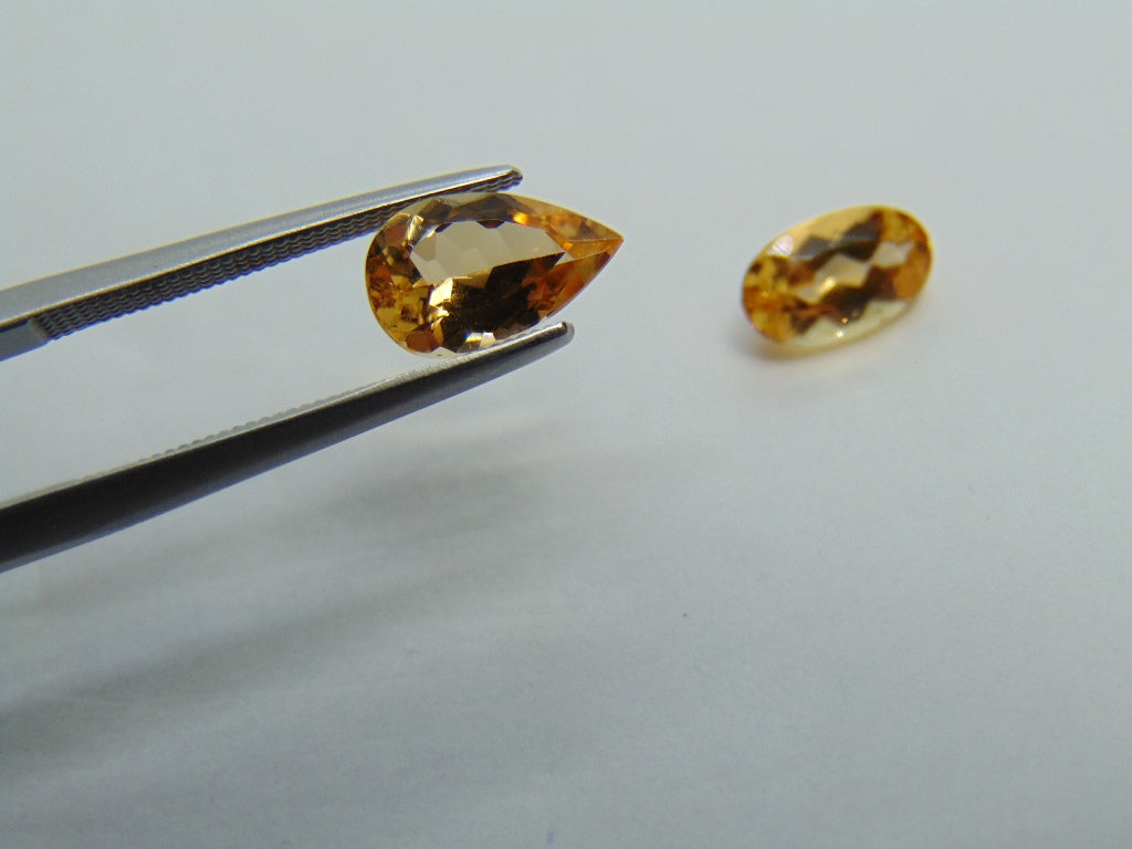 2.70ct Imperial Topaz 9x6mm 8x5mm