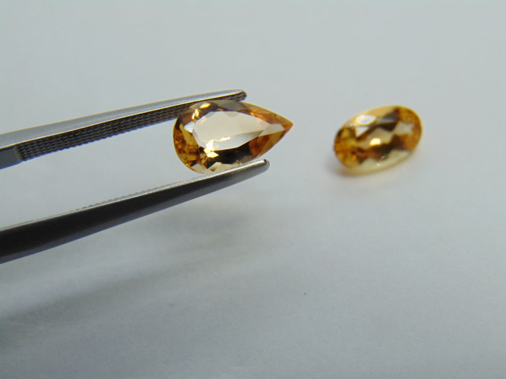 2.70ct Imperial Topaz 9x6mm 8x5mm