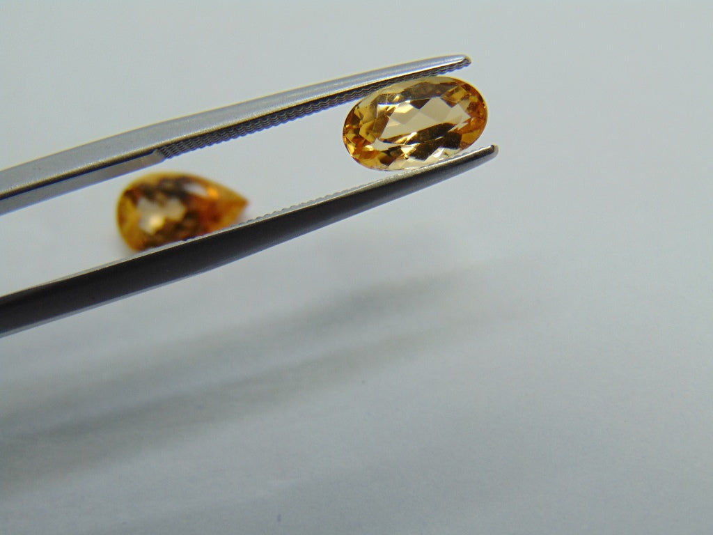 2,70ct Topázio Imperial 9x6mm 8x5mm