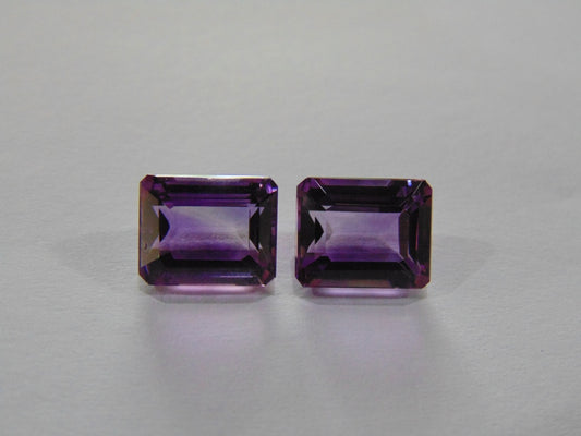 6.70ct Amethyst Pair 18x8mm