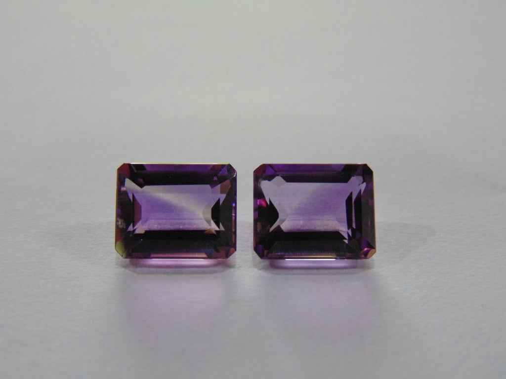 Par de Ametista 6,70ct 18x8mm