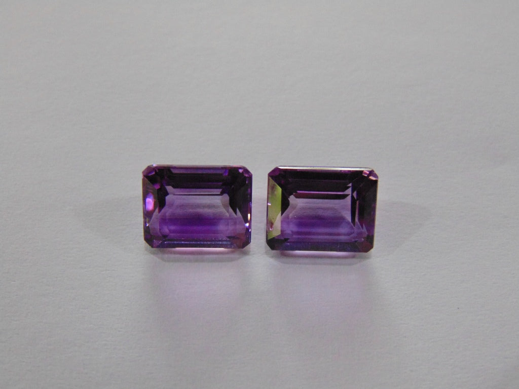 Par de Ametista 6,70ct 18x8mm