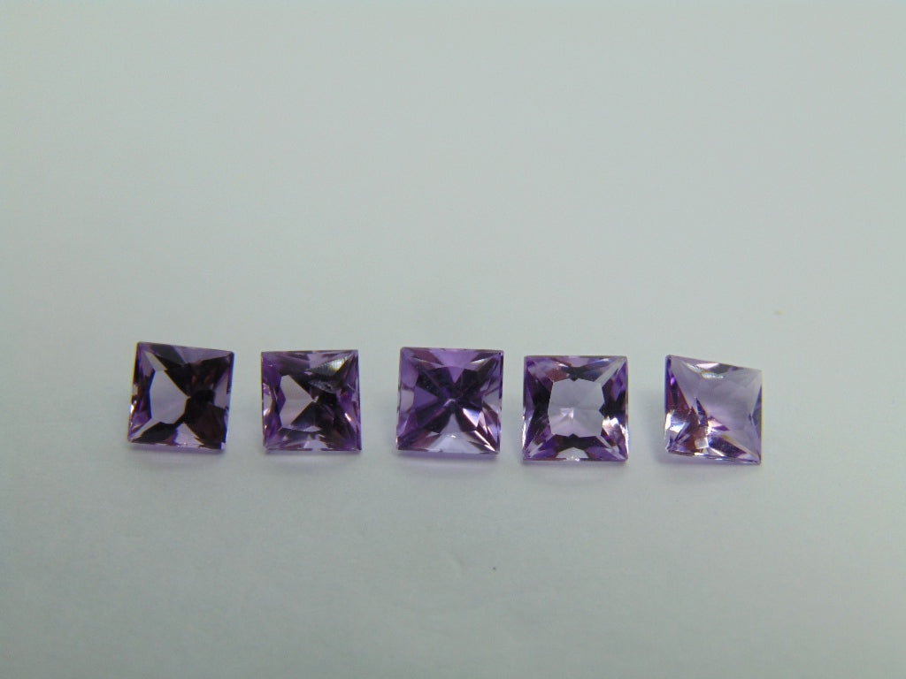 5.35ct Amethysts Calibrated 6mm