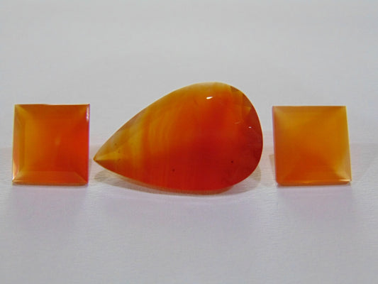 Conjunto de quartzo (laranja) de 23,70 quilates