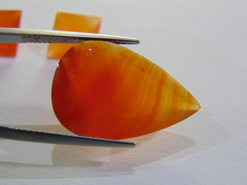 Conjunto de quartzo (laranja) de 23,70 quilates