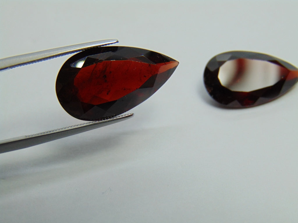 25.20ct Garnet Pair 21x12mm