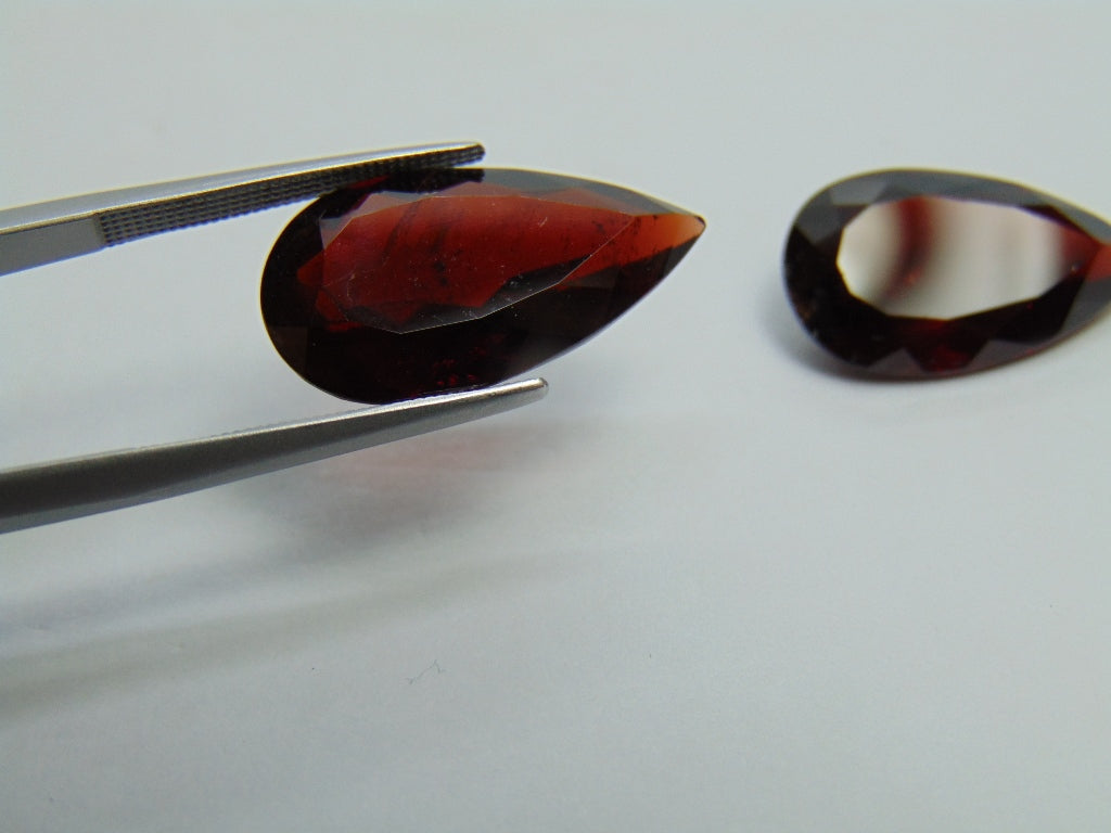 25.20ct Garnet Pair 21x12mm