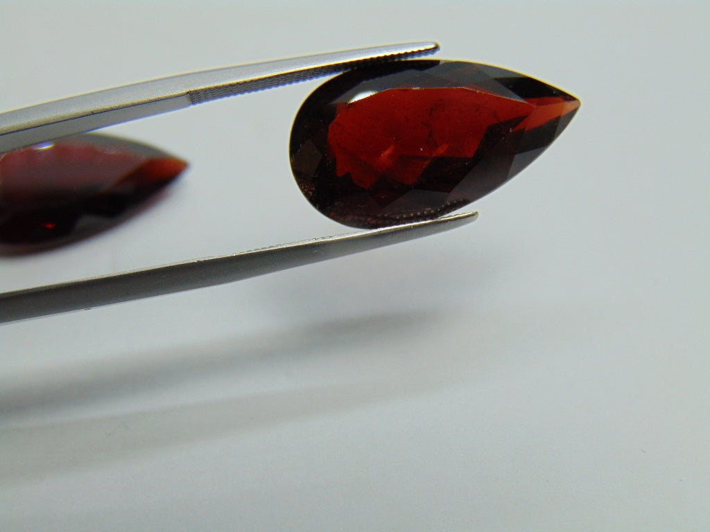 25.20ct Garnet Pair 21x12mm