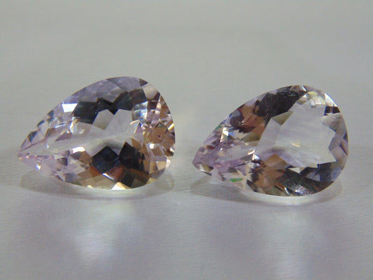 30.40ct Amethyst (Rose France) Pair 22x15mm