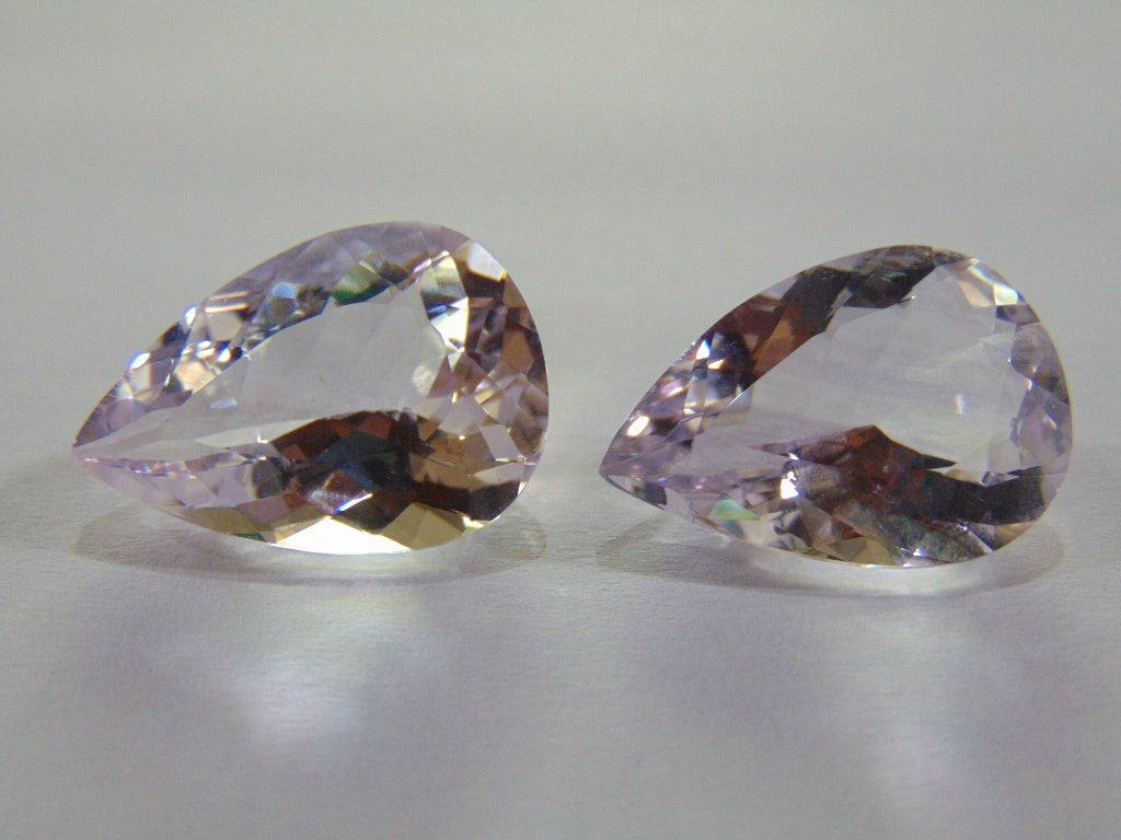 30.40ct Amethyst (Rose France) Pair 22x15mm