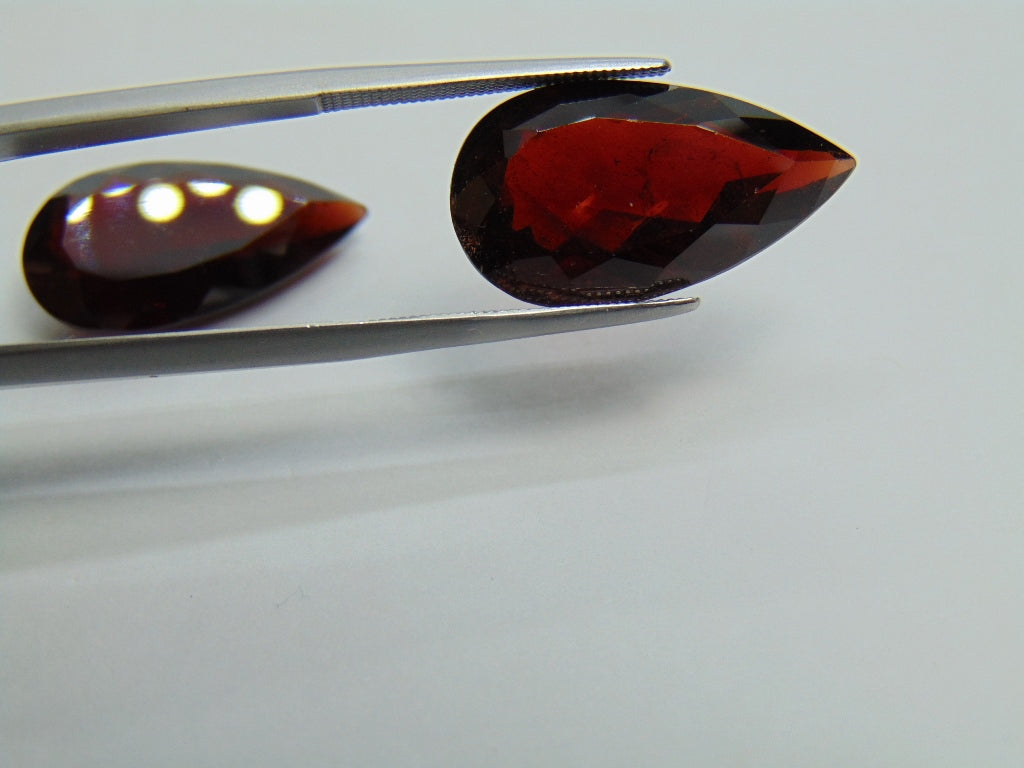 25.20ct Garnet Pair 21x12mm