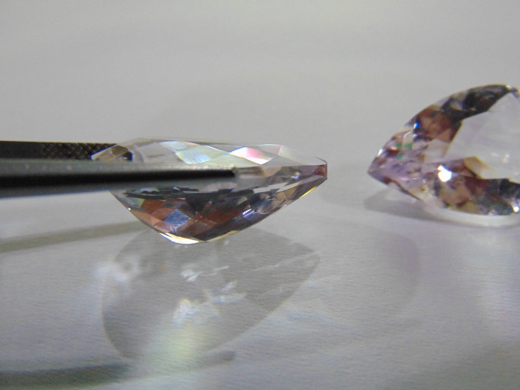 30.40ct Amethyst (Rose France) Pair 22x15mm