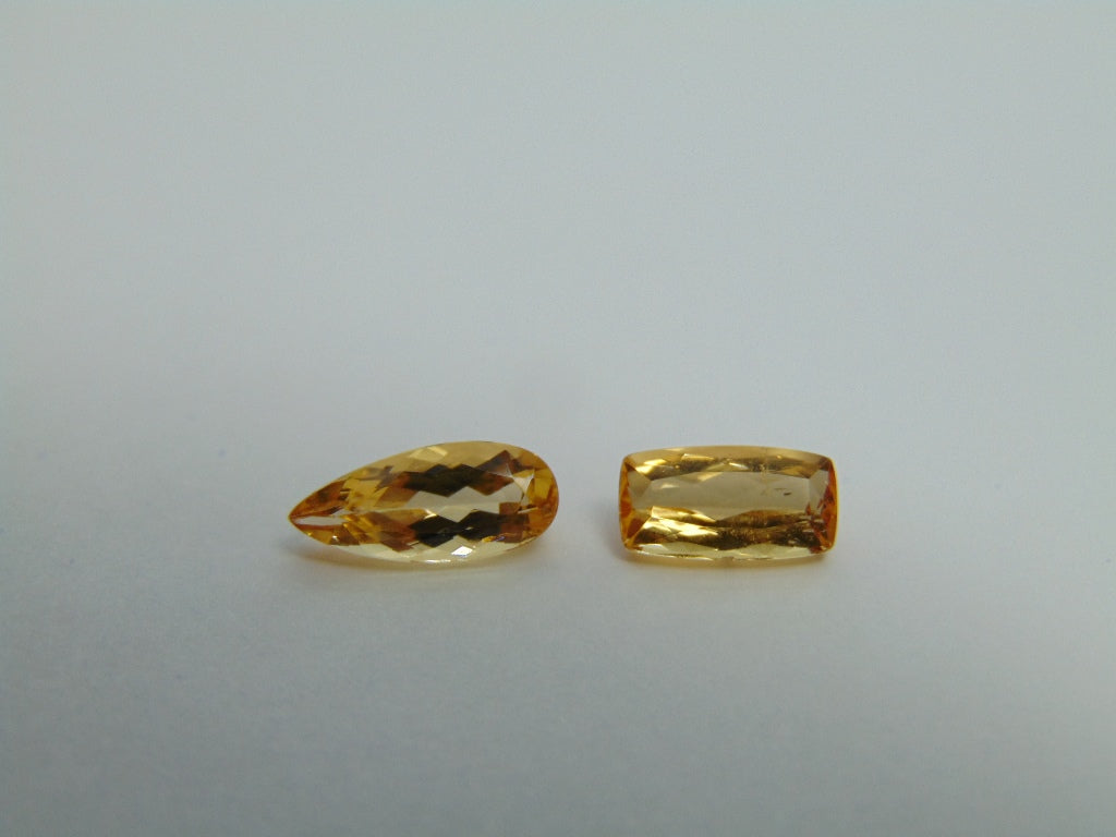 2.83ct Imperial Topaz 11x5mm 9x5mm