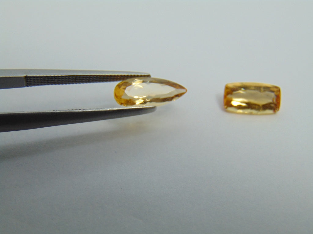 2.83ct Imperial Topaz 11x5mm 9x5mm