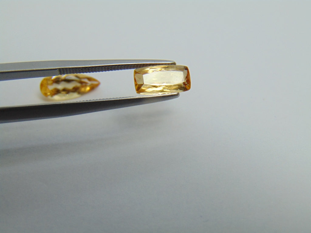 2.83ct Imperial Topaz 11x5mm 9x5mm