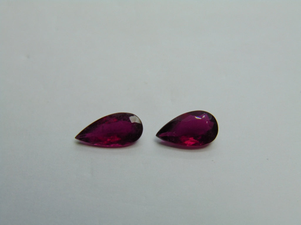 2.60ct Rubellite 11x5mm 10x6mm