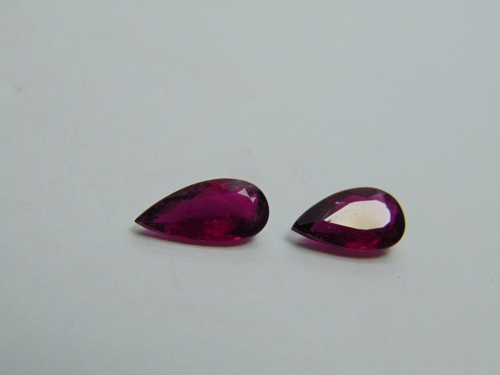 2.60ct Rubellite 11x5mm 10x6mm