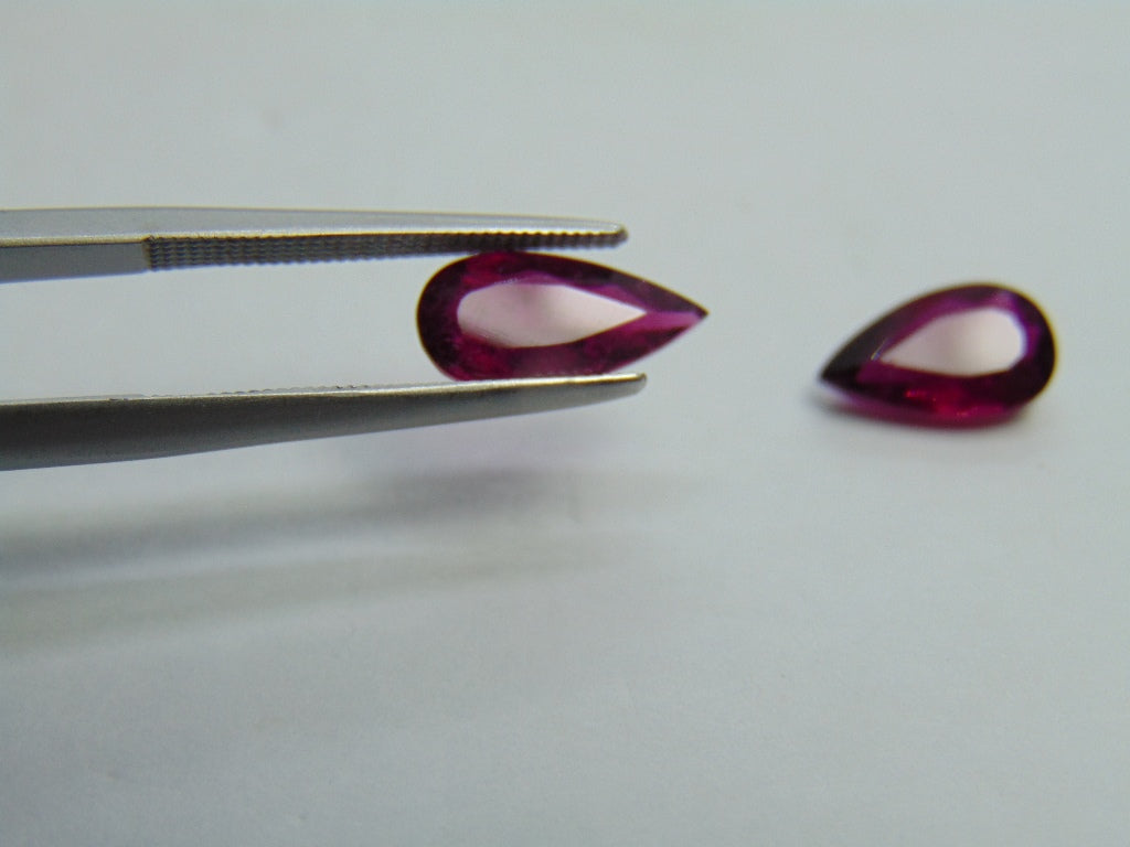 2.60ct Rubellite 11x5mm 10x6mm