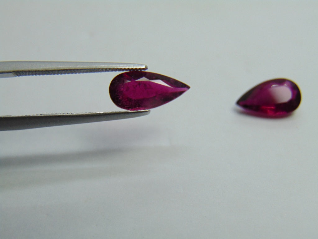 2.60ct Rubellite 11x5mm 10x6mm