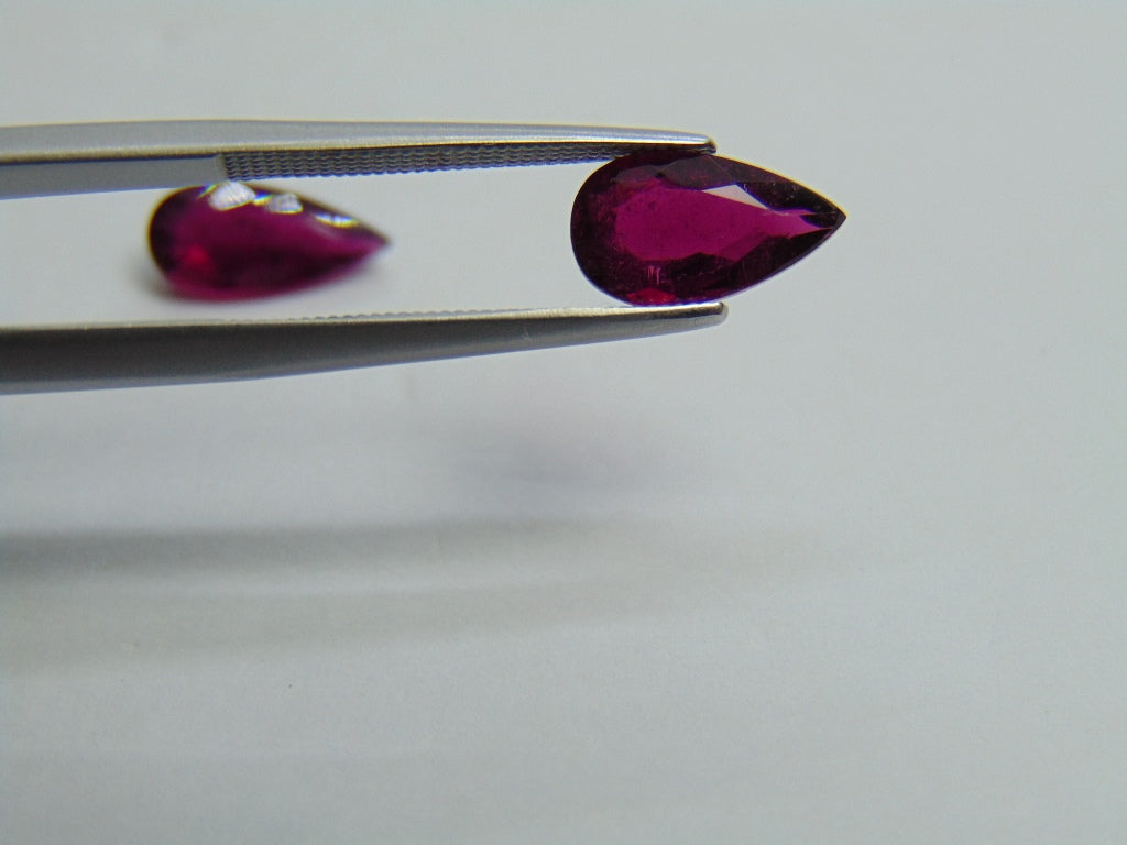 2.60ct Rubellite 11x5mm 10x6mm