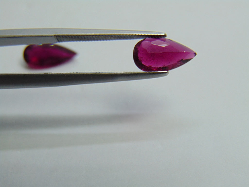 2.60ct Rubellite 11x5mm 10x6mm