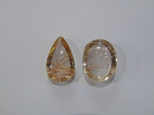 Inclusão de quartzo 28,50ct 22x14mm 20x16mm