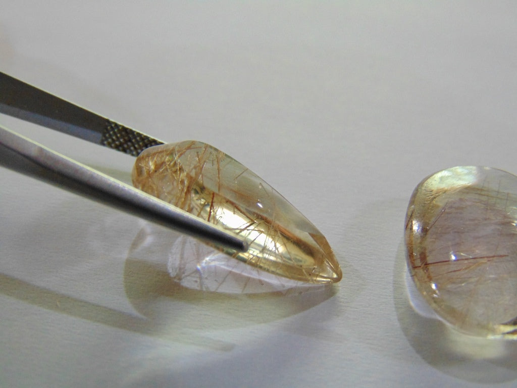 Inclusão de quartzo 28,50ct 22x14mm 20x16mm