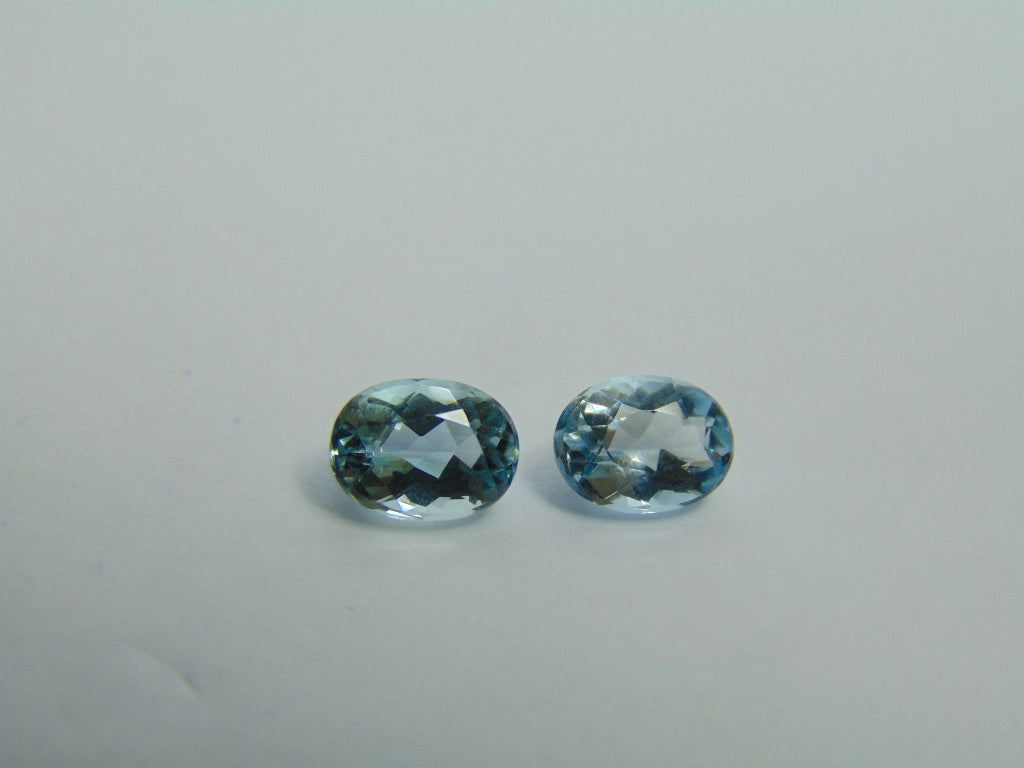 1.77ct Aquamarine Pair 7x5mm