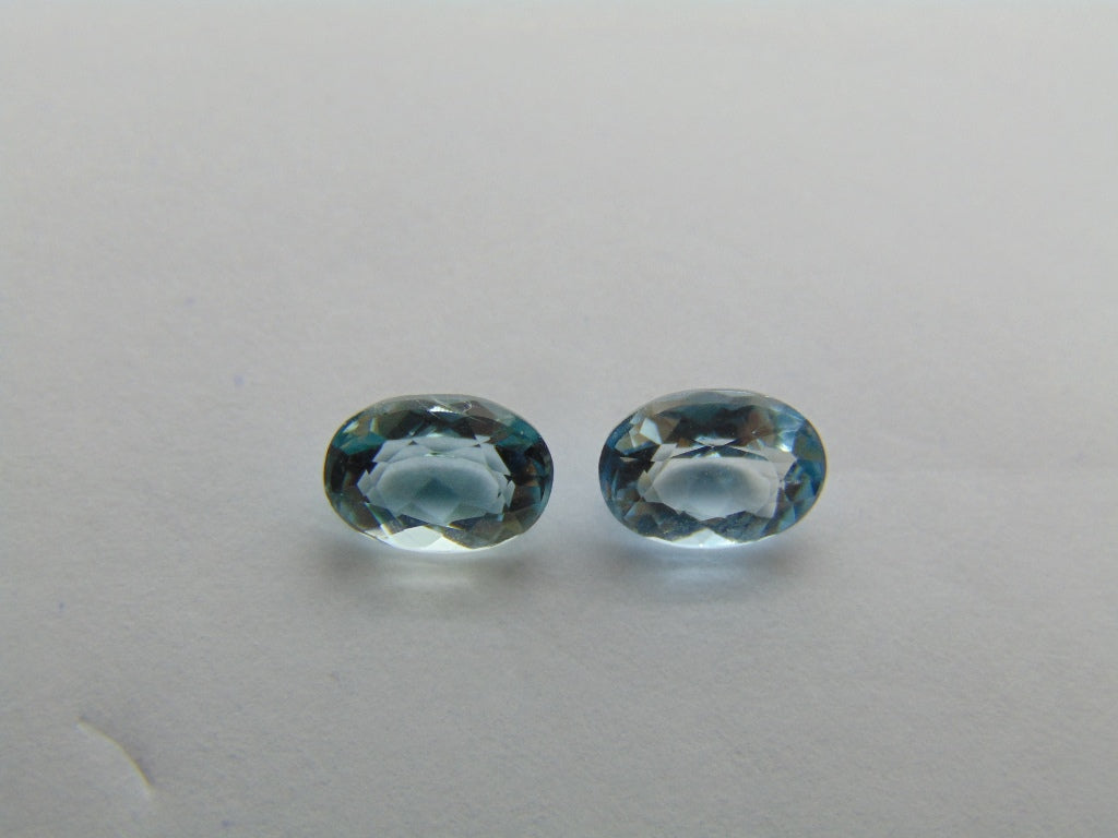 1.77ct Aquamarine Pair 7x5mm