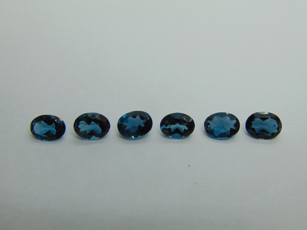 7.70ct Topázio London Blue Calibrado 8x6mm