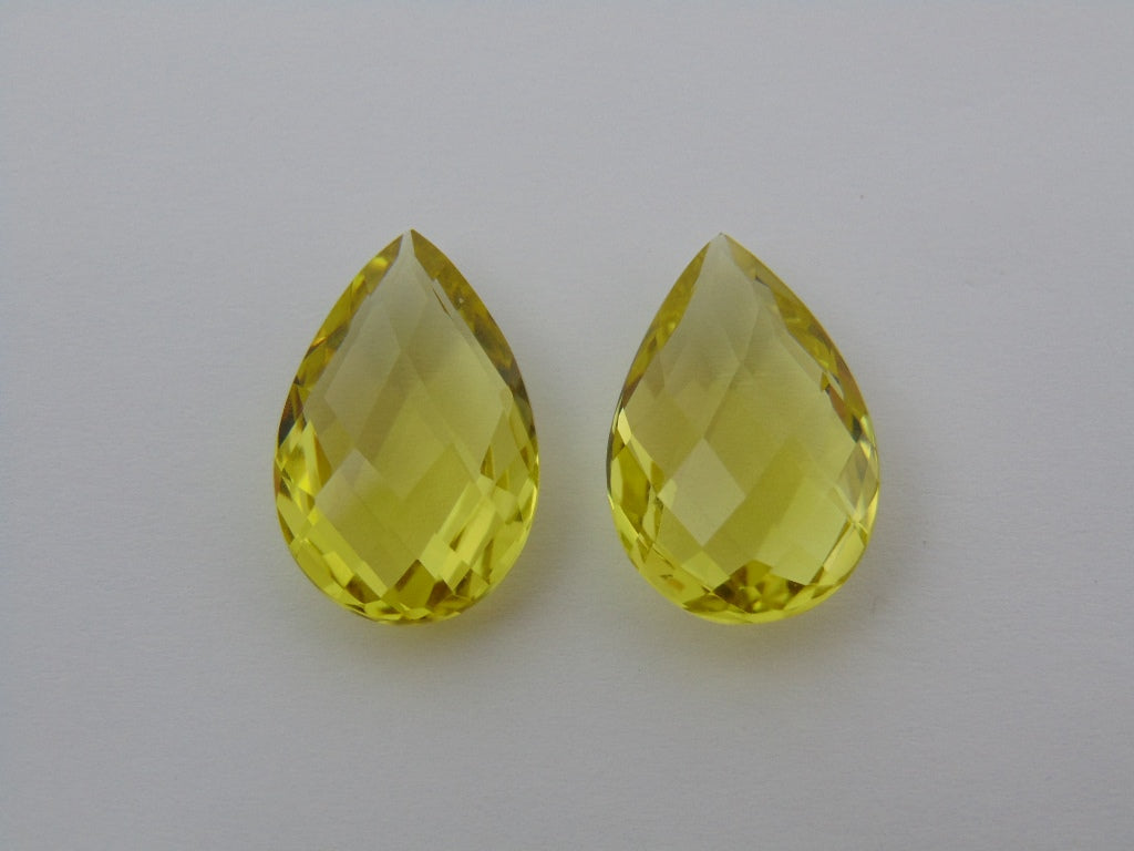 29.30ct Green Gold Pair 23x14mm