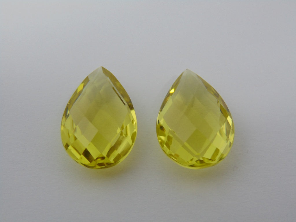 29.30ct Green Gold Pair 23x14mm