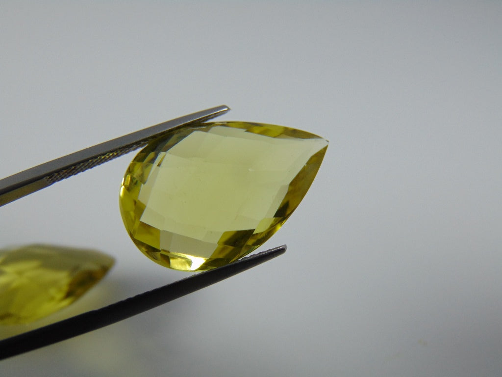 29.30ct Green Gold Pair 23x14mm