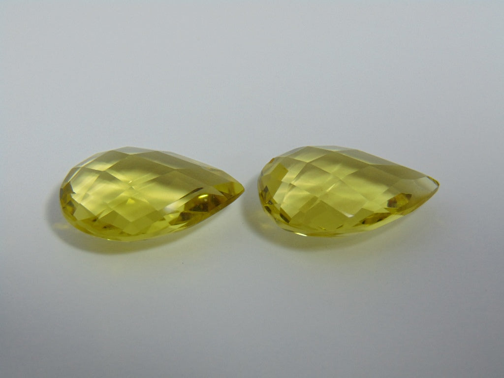 29.30ct Green Gold Pair 23x14mm