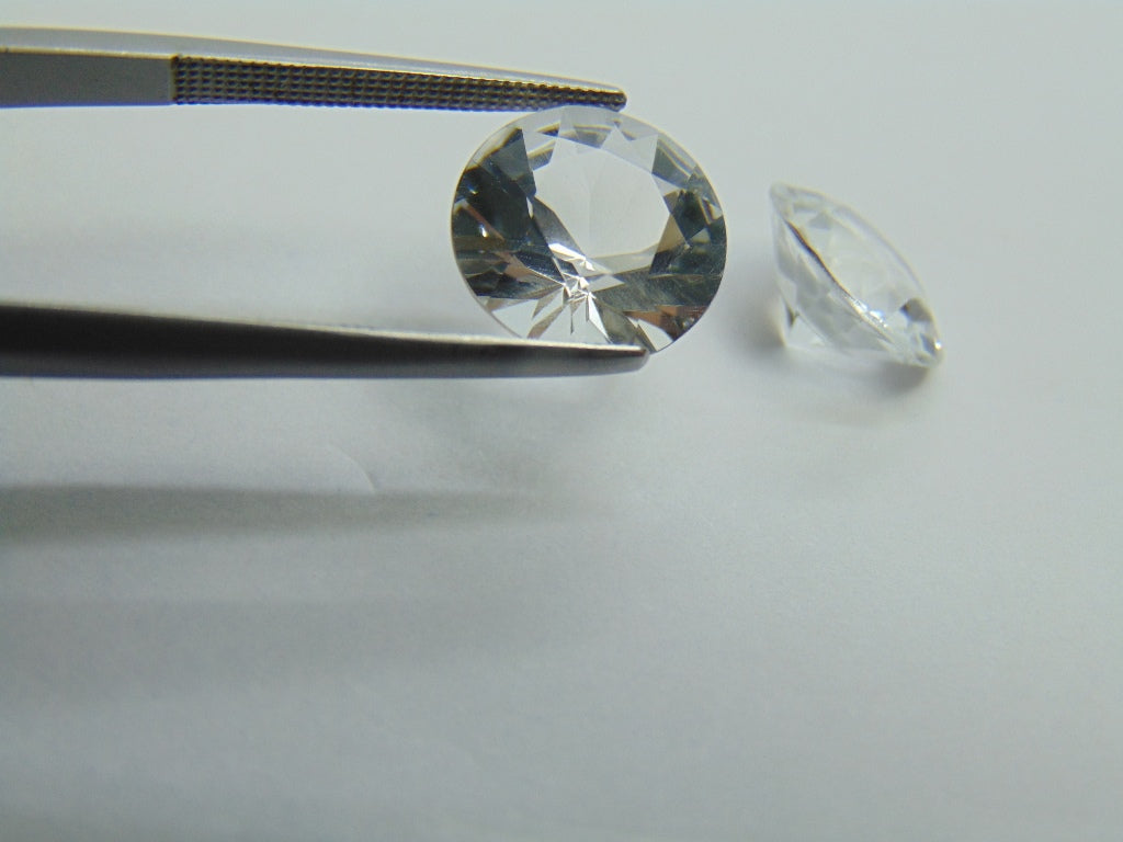 Par de Topázios 9,75ct 11mm