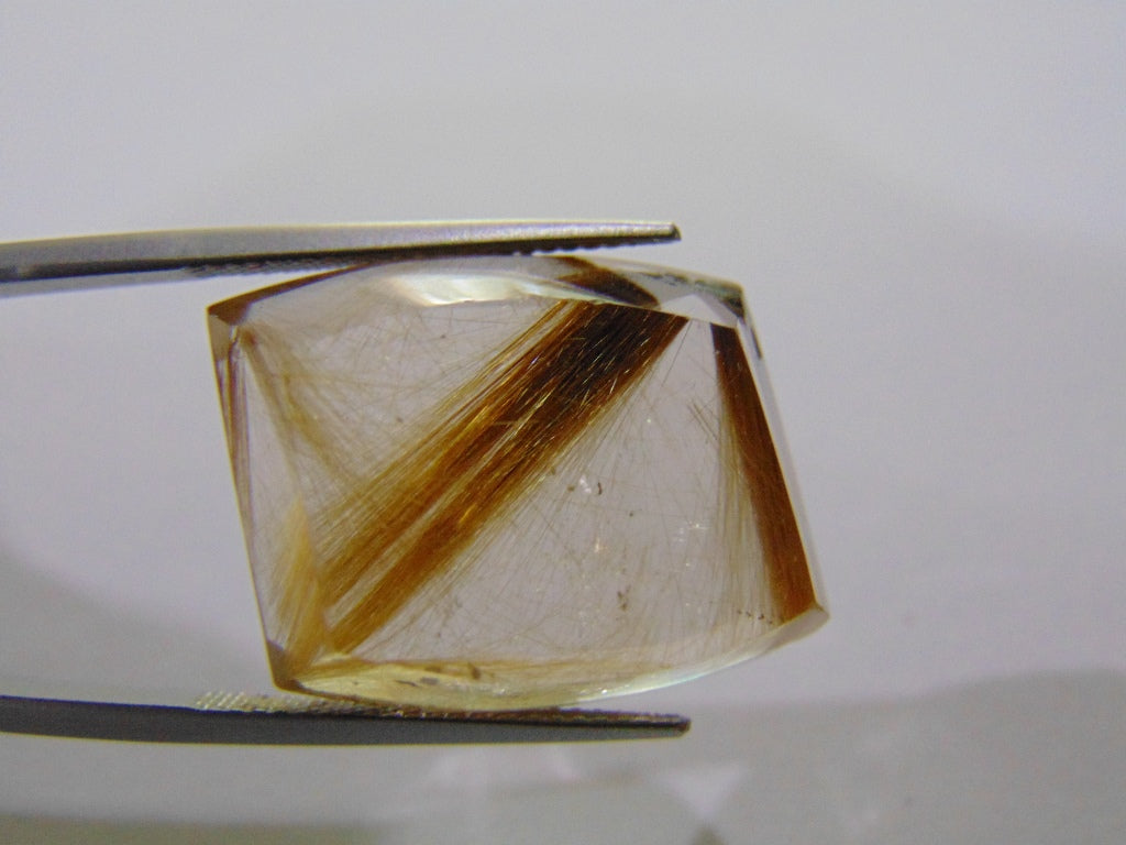 37ct Rutile Golden 22x18mm