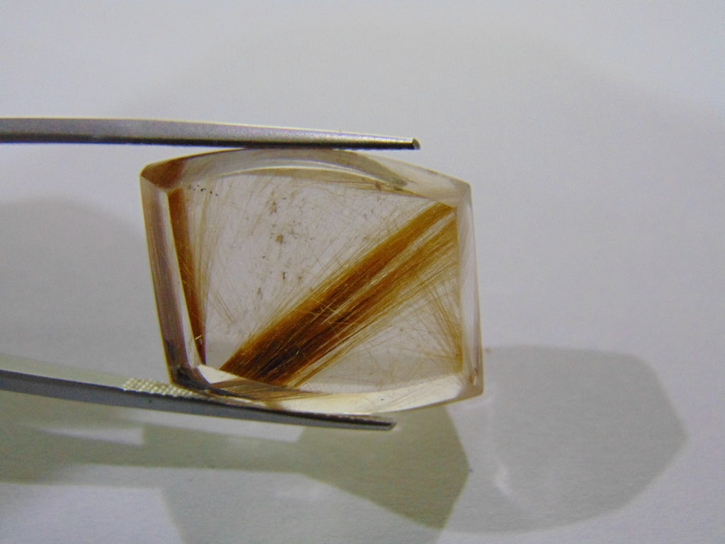 37ct Rutile Golden 22x18mm