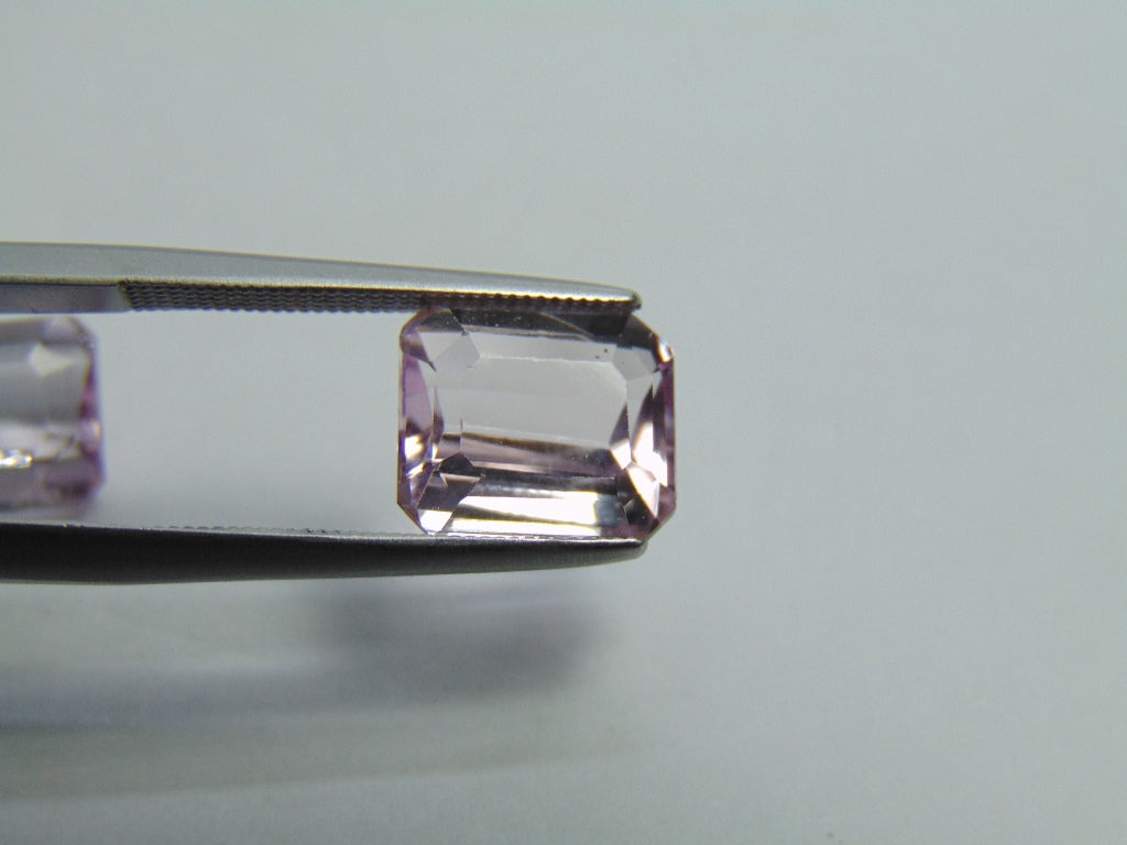 7.05ct Kunzite Pair 10x8mm