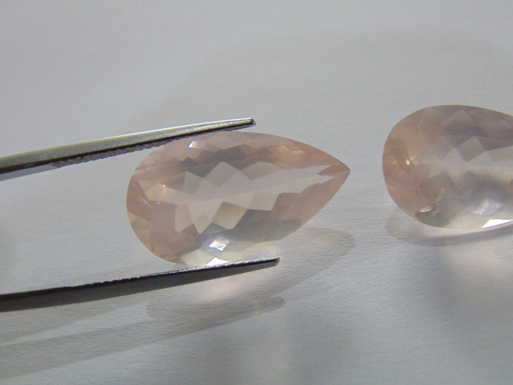 23.40ct Quartz Rose (Pair)