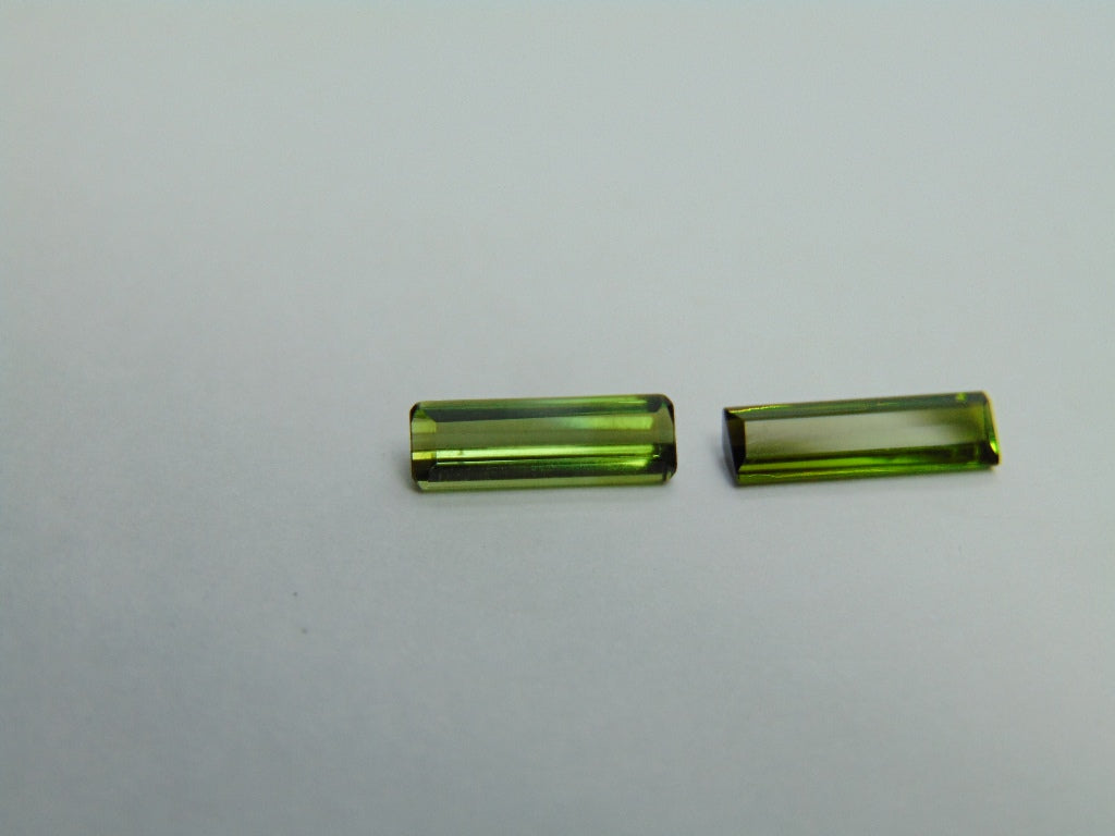 1,92ct Turmalina 11x4mm 13x4mm