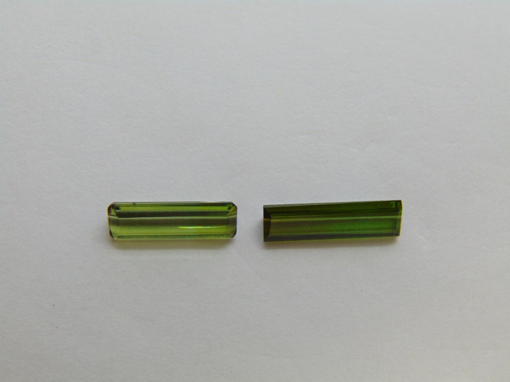 1,92ct Turmalina 11x4mm 13x4mm