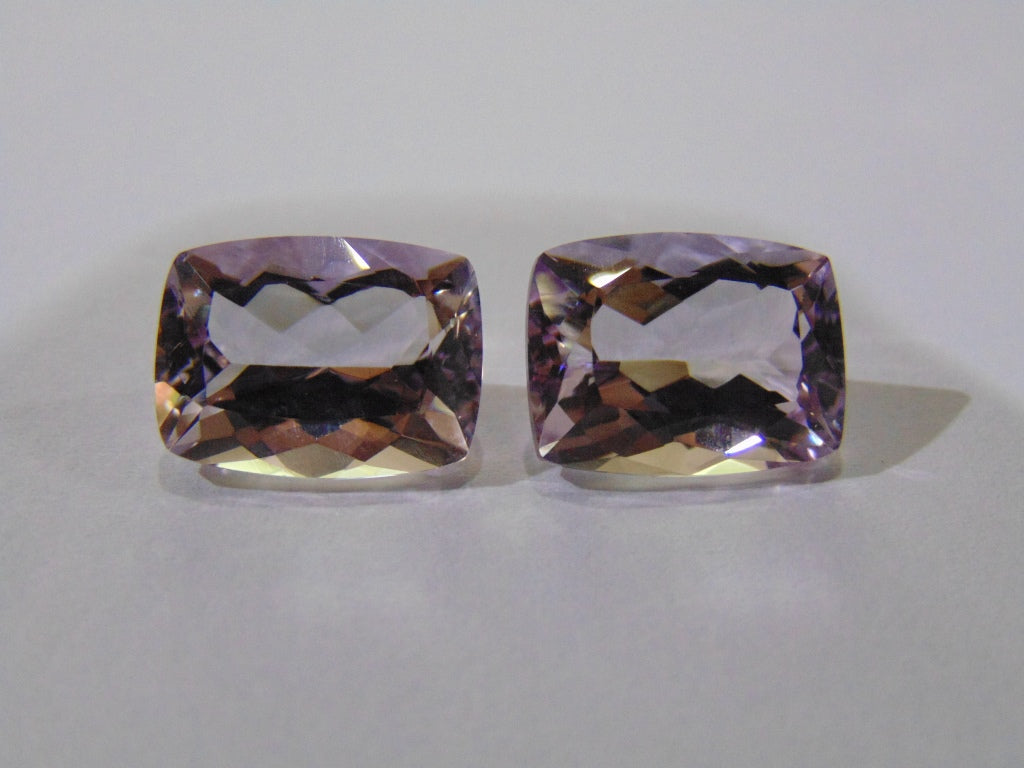 18ct Amethyst (Rose France) Pair