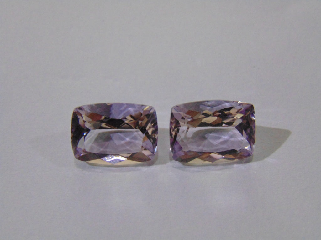 18ct Amethyst (Rose France) Pair