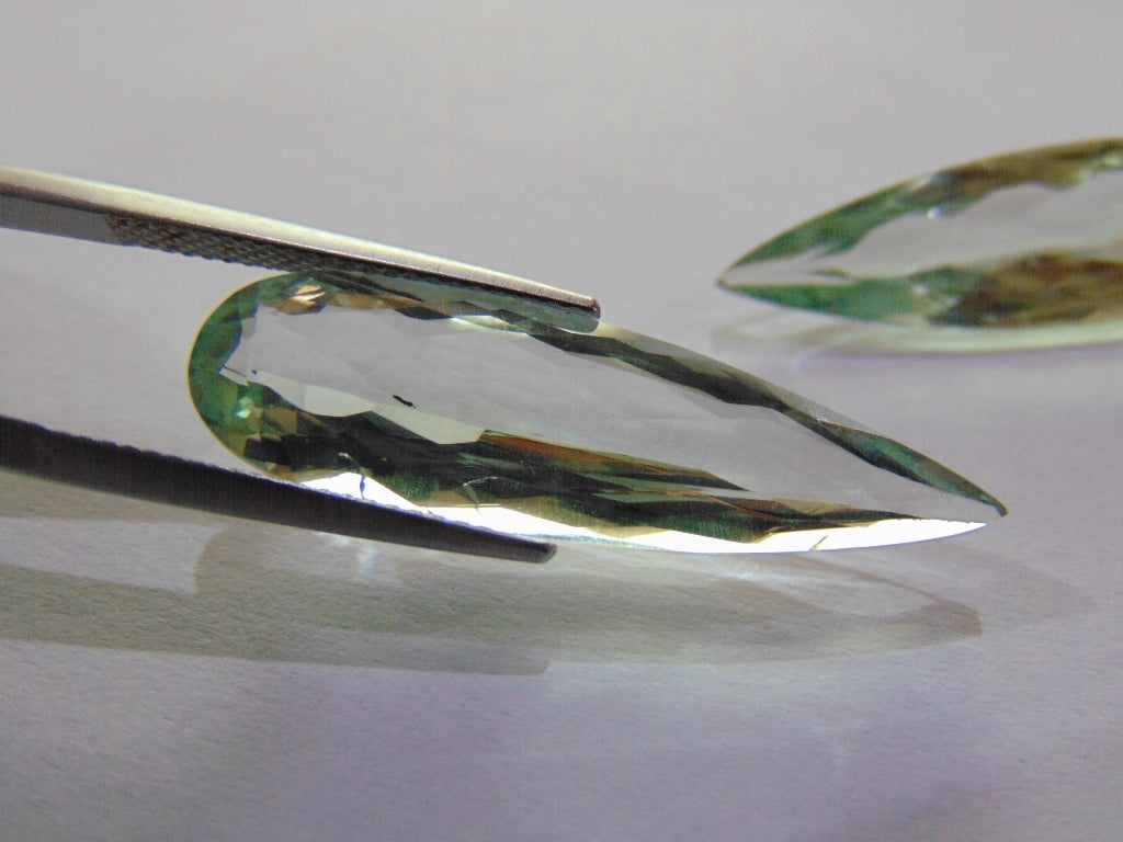 19.50ct Prasiolite (Pair)