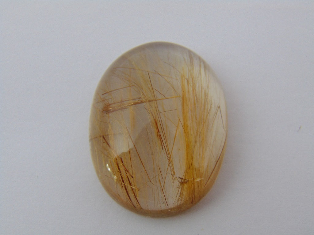 61.40ct Rutile Golden 31x23mm