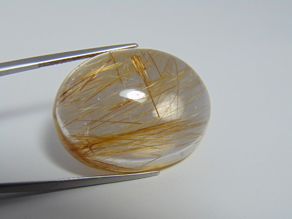 61.40ct Rutile Golden 31x23mm