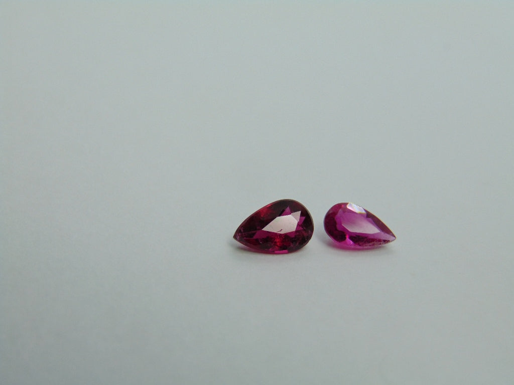 1,27ct Rubelita 7x4mm 5x3mm